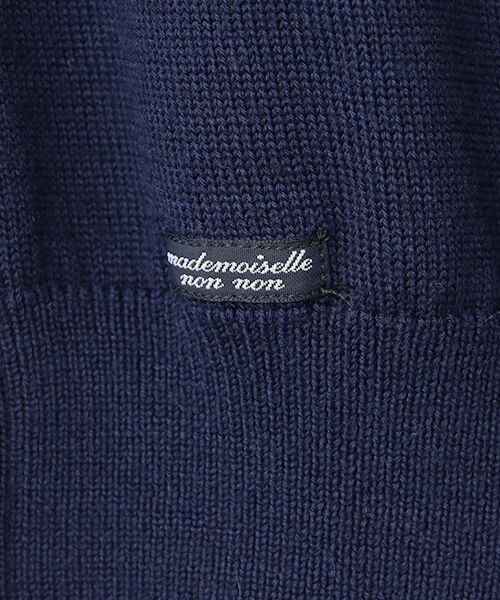 Mademoiselle NON NON / マドモアゼルノンノン ベスト | ウルトラファインウール ヘンリーネックニットベスト | 詳細9
