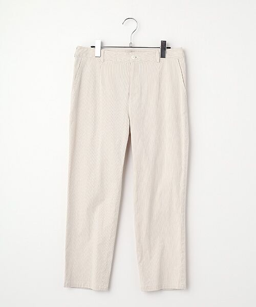 Mademoiselle NON NON / マドモアゼルノンノン その他パンツ | コードレーンストレッチ 8分丈パンツ（ライトベージュ）
