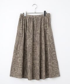 Mademoiselle NON NON / マドモアゼルノンノン デニムスカート | リヨセルデニム M・N LOGOプリントフレアースカート