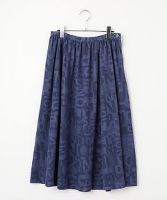 Mademoiselle NON NON / マドモアゼルノンノン デニムスカート | リヨセルデニム M・N LOGOプリントフレアースカート