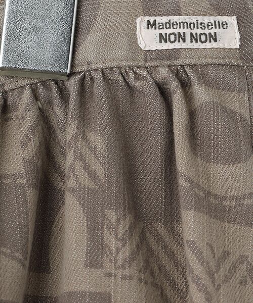 Mademoiselle NON NON / マドモアゼルノンノン デニムスカート | リヨセルデニム M・N LOGOプリントフレアースカート | 詳細1