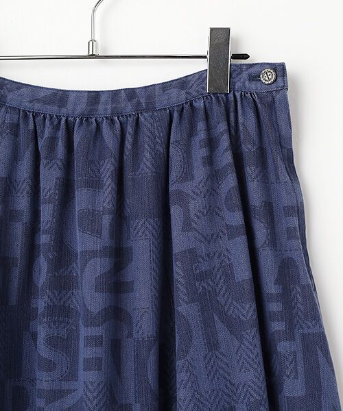 Mademoiselle NON NON / マドモアゼルノンノン デニムスカート | リヨセルデニム M・N LOGOプリントフレアースカート | 詳細4