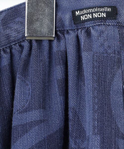 Mademoiselle NON NON / マドモアゼルノンノン デニムスカート | リヨセルデニム M・N LOGOプリントフレアースカート | 詳細7