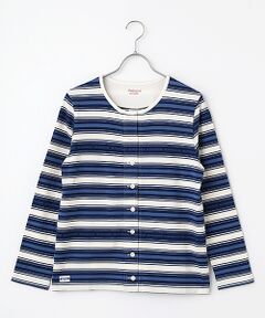 Mademoiselle NON NON / マドモアゼルノンノン カーディガン・ボレロ | 天竺ジャガードボーダーカーディガン