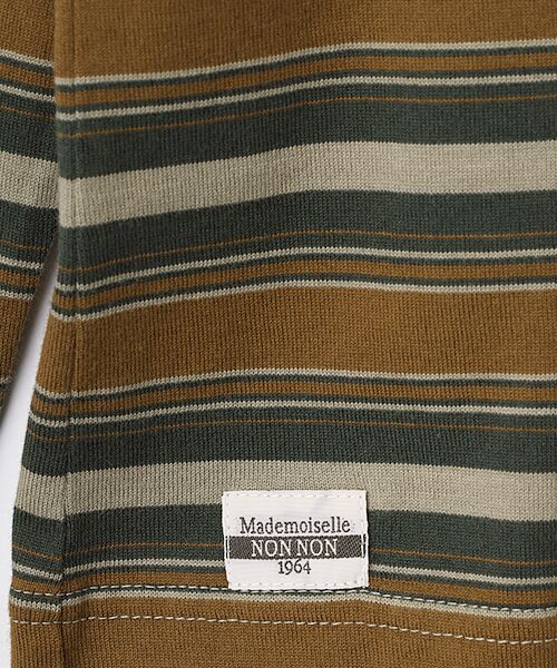 Mademoiselle NON NON / マドモアゼルノンノン カーディガン・ボレロ | 天竺ジャガードボーダーカーディガン | 詳細2
