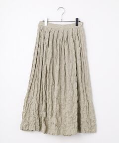 Mademoiselle NON NON / マドモアゼルノンノン ロング・マキシ丈スカート | ソフトツイルシャーリング千鳥 タックスカート