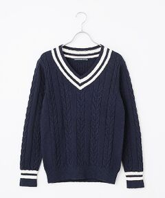 Mademoiselle NON NON / マドモアゼルノンノン ニット・セーター | COTTON VINTAGE天竺 クリケットセーター