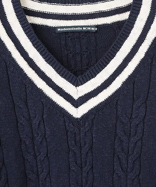 Mademoiselle NON NON / マドモアゼルノンノン ニット・セーター | COTTON VINTAGE天竺 クリケットセーター | 詳細7