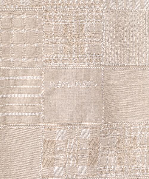 Mademoiselle NON NON / マドモアゼルノンノン シャツ・ブラウス | コットンダンガリージャガード 同色パッチワーク柄シャツ | 詳細1