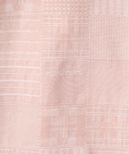 Mademoiselle NON NON / マドモアゼルノンノン シャツ・ブラウス | コットンダンガリージャガード 同色パッチワーク柄シャツ | 詳細2