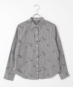 Mademoiselle NON NON / マドモアゼルノンノン シャツ・ブラウス | ギンガムチェック柄ベジタブル刺繍シャツ