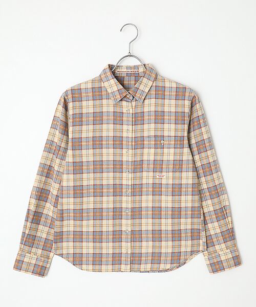 Mademoiselle NON NON / マドモアゼルノンノン シャツ・ブラウス | ビエラ起毛チェックシャツ（ベージュ系）