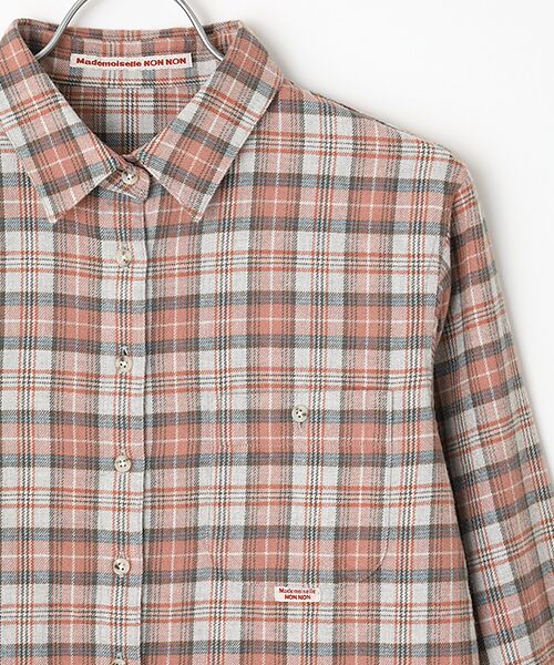 Mademoiselle NON NON / マドモアゼルノンノン シャツ・ブラウス | ビエラ起毛チェックシャツ | 詳細5