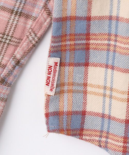 Mademoiselle NON NON / マドモアゼルノンノン シャツ・ブラウス | ビエラ起毛チェック パッチワークシャツ | 詳細4