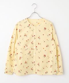 Mademoiselle NON NON / マドモアゼルノンノン シャツ・ブラウス | フラワープリント ノーカラーブラウス