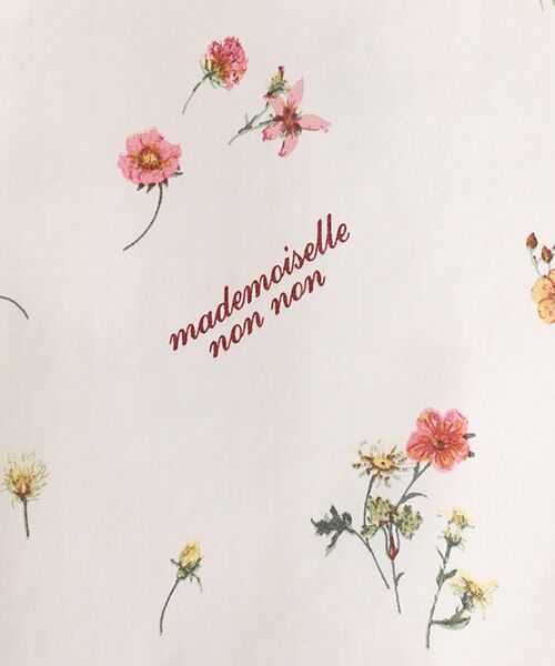 Mademoiselle NON NON / マドモアゼルノンノン シャツ・ブラウス | フラワープリント ノーカラーブラウス | 詳細1