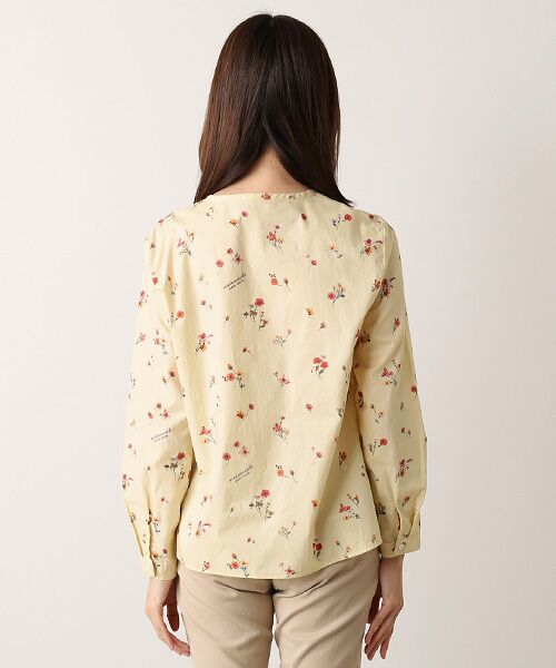 Mademoiselle NON NON / マドモアゼルノンノン シャツ・ブラウス | フラワープリント ノーカラーブラウス | 詳細10