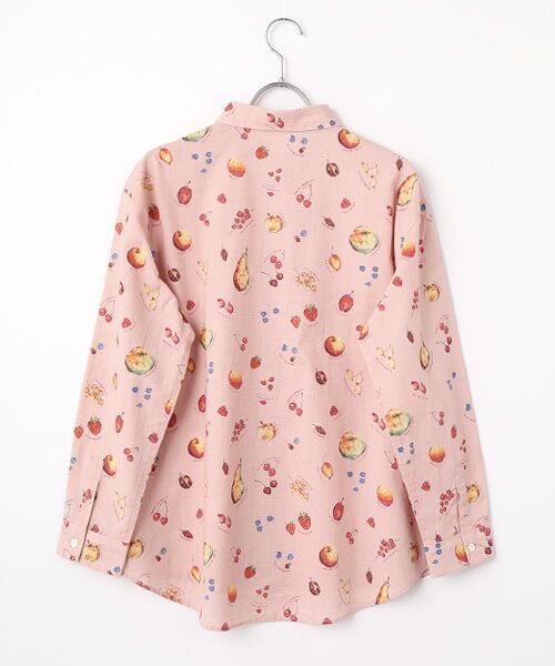 Mademoiselle NON NON / マドモアゼルノンノン シャツ・ブラウス | トップボーダー フルーツプリント柄シャツ | 詳細1