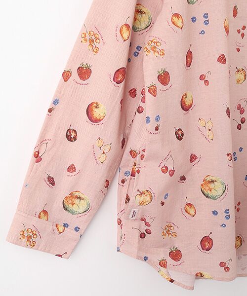 Mademoiselle NON NON / マドモアゼルノンノン シャツ・ブラウス | トップボーダー フルーツプリント柄シャツ | 詳細3