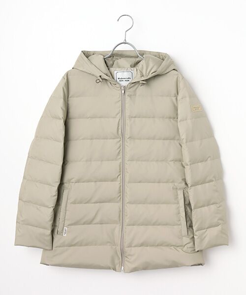 Mademoiselle NON NON / マドモアゼルノンノン その他アウター | マイクロタフタナチュラルストレッチ撥水ダウンコート（グレージュ）