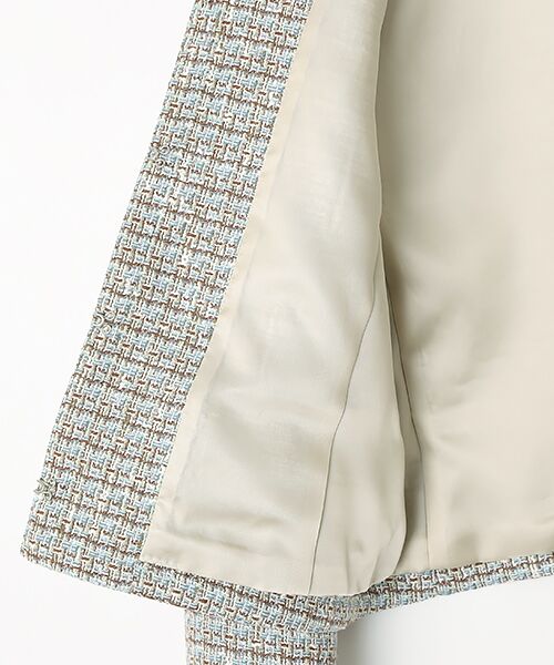 Mademoiselle NON NON / マドモアゼルノンノン ノーカラージャケット | ミックスブークレーツィード ノーカラージャケット | 詳細4