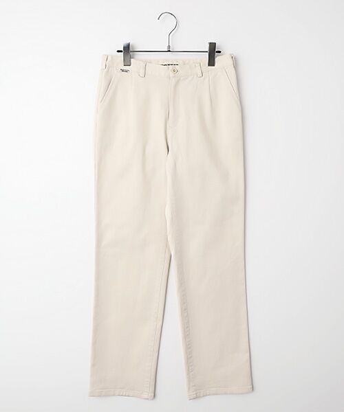 Mademoiselle NON NON / マドモアゼルノンノン その他パンツ | コンパクトカツラギストレッチ ノータックパンツ(アイボリー)