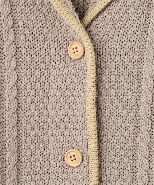 Mademoiselle NON NON / マドモアゼルノンノン テーラードジャケット | バルーンコットンニット5G テーラー風ニットジャケット | 詳細8