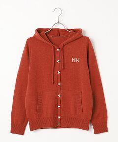 Mademoiselle NON NON / マドモアゼルノンノン パーカー | タスマニアウール天竺 フード付きニットパーカー