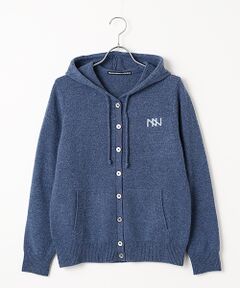 Mademoiselle NON NON / マドモアゼルノンノン パーカー | タスマニアウール天竺 フード付きニットパーカー