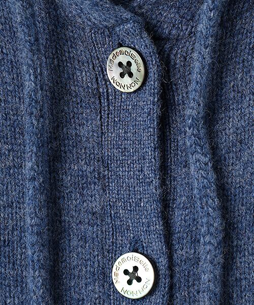 Mademoiselle NON NON / マドモアゼルノンノン パーカー | タスマニアウール天竺 フード付きニットパーカー | 詳細7