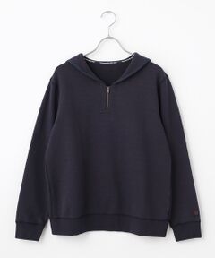 Mademoiselle NON NON / マドモアゼルノンノン カットソー | ラフィ裏毛 セーラーカラープルオーバー