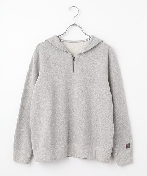 Mademoiselle NON NON / マドモアゼルノンノン カットソー | ラフィ裏毛 セーラーカラープルオーバー（ＴＯＰライトグレー）