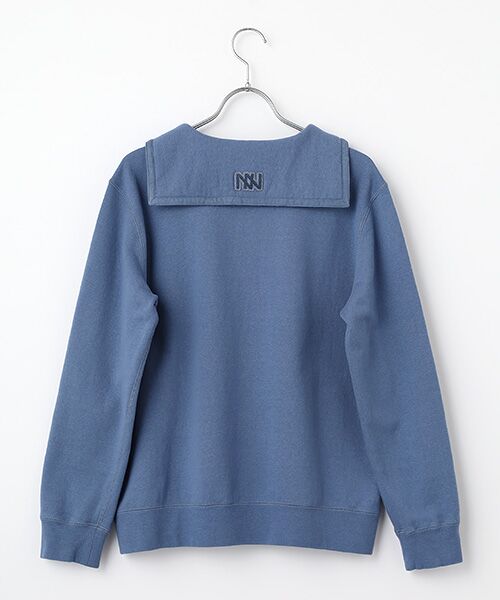 Mademoiselle NON NON / マドモアゼルノンノン カットソー | ラフィ裏毛 セーラーカラープルオーバー | 詳細7