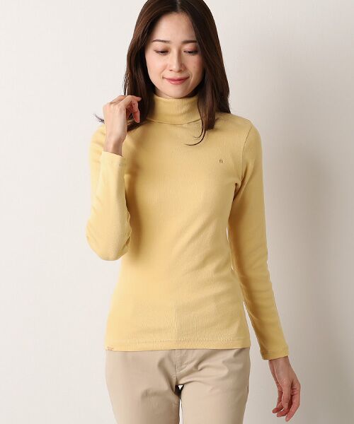 Mademoiselle NON NON / マドモアゼルノンノン Tシャツ | 甘撚グレースフライス(丸胴) タートルネックカットソー | 詳細3