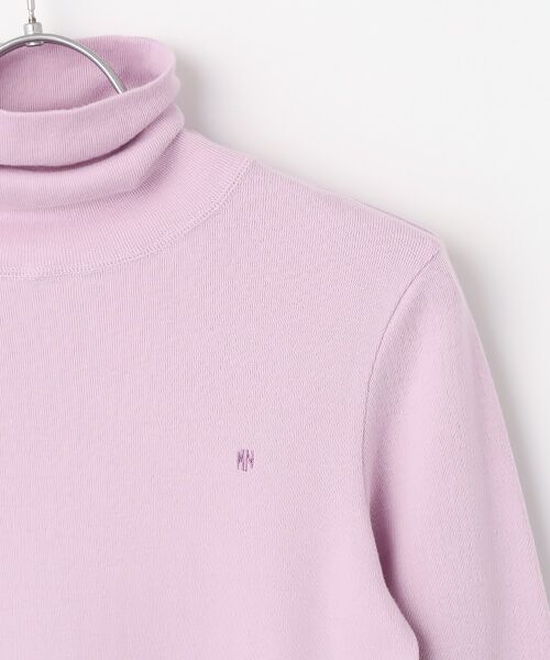Mademoiselle NON NON / マドモアゼルノンノン Tシャツ | 甘撚グレースフライス(丸胴) タートルネックカットソー | 詳細4