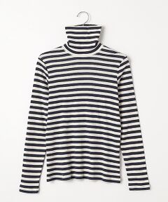 Mademoiselle NON NON / マドモアゼルノンノン カットソー | オーガニック甘撚りフライス 無地&ボーダー タートルネックカットソー
