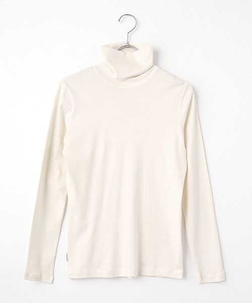 Mademoiselle NON NON / マドモアゼルノンノン カットソー | オーガニック甘撚りフライス 無地&ボーダー タートルネックカットソー（オフシロ）