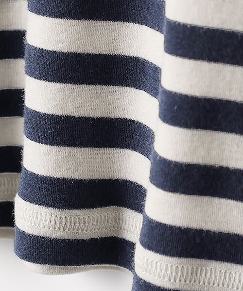 Mademoiselle NON NON / マドモアゼルノンノン カットソー | オーガニック甘撚りフライス 無地&ボーダー タートルネックカットソー | 詳細9