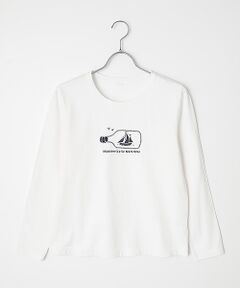 Mademoiselle NON NON / マドモアゼルノンノン Tシャツ | ボトルシッププリント＆刺繍入りTシャツ