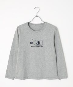 Mademoiselle NON NON / マドモアゼルノンノン Tシャツ | ボトルシッププリント＆刺繍入りTシャツ