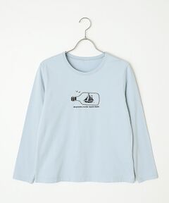 Mademoiselle NON NON / マドモアゼルノンノン Tシャツ | ボトルシッププリント＆刺繍入りTシャツ
