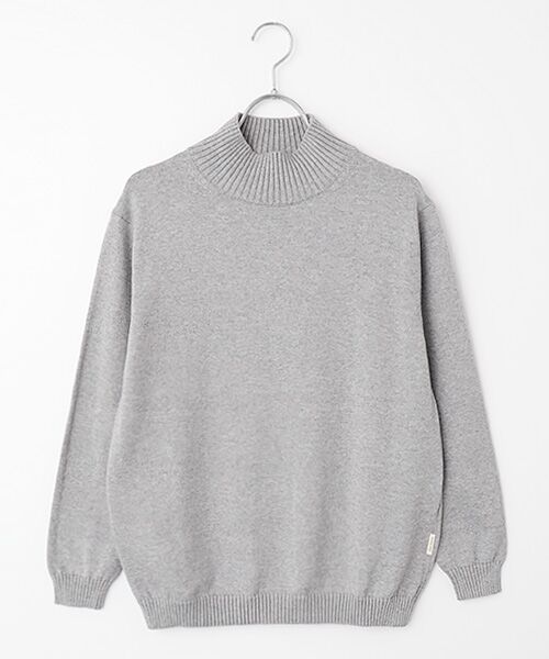 Mademoiselle NON NON / マドモアゼルノンノン ニット・セーター | 綿カシミヤ ハイネックプルオーバーニット（ＴＯＰグレー）