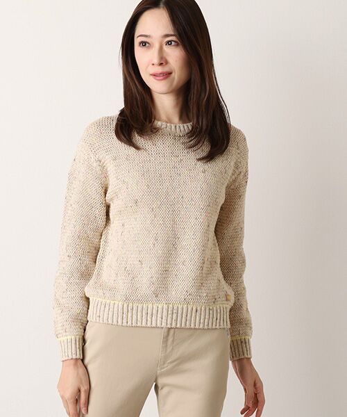 Mademoiselle NON NON / マドモアゼルノンノン ニット・セーター | ミックスカラーコットンプルオーバー | 詳細5