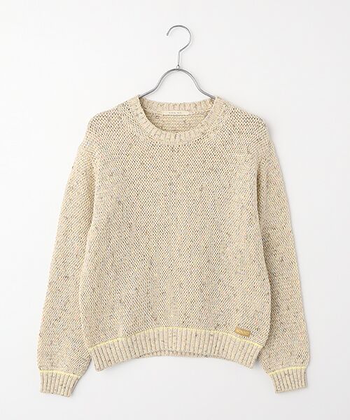 Mademoiselle NON NON / マドモアゼルノンノン ニット・セーター | ミックスカラーコットンプルオーバー（ベージュ系）
