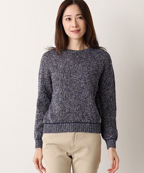 Mademoiselle NON NON / マドモアゼルノンノン ニット・セーター | ミックスカラーコットンプルオーバー | 詳細14