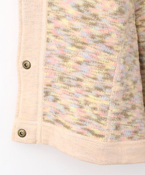 Mademoiselle NON NON / マドモアゼルノンノン ベスト | ソフトキャンディーズ裏毛 前開きフーディ―ベスト | 詳細2