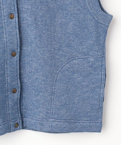 Mademoiselle NON NON / マドモアゼルノンノン ベスト | ソフトキャンディーズ裏毛 前開きフーディ―ベスト | 詳細5