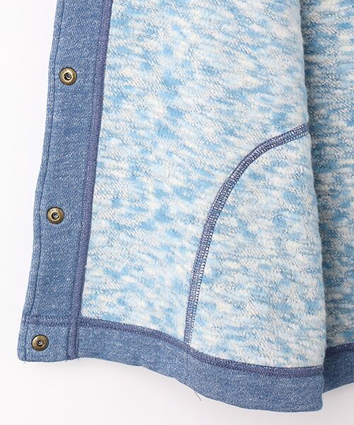 Mademoiselle NON NON / マドモアゼルノンノン ベスト | ソフトキャンディーズ裏毛 前開きフーディ―ベスト | 詳細7