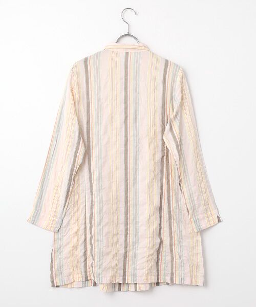 Mademoiselle NON NON / マドモアゼルノンノン シャツ・ブラウス | シャーリングチェック＆ストライプシャツチュニック | 詳細1