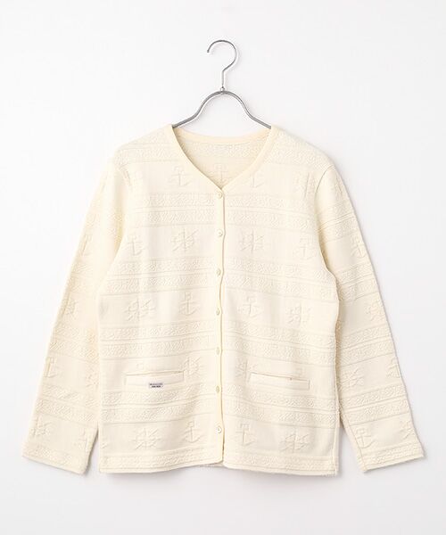 Mademoiselle NON NON / マドモアゼルノンノン カーディガン・ボレロ | マリンボーダーカーディガン（オフシロ）